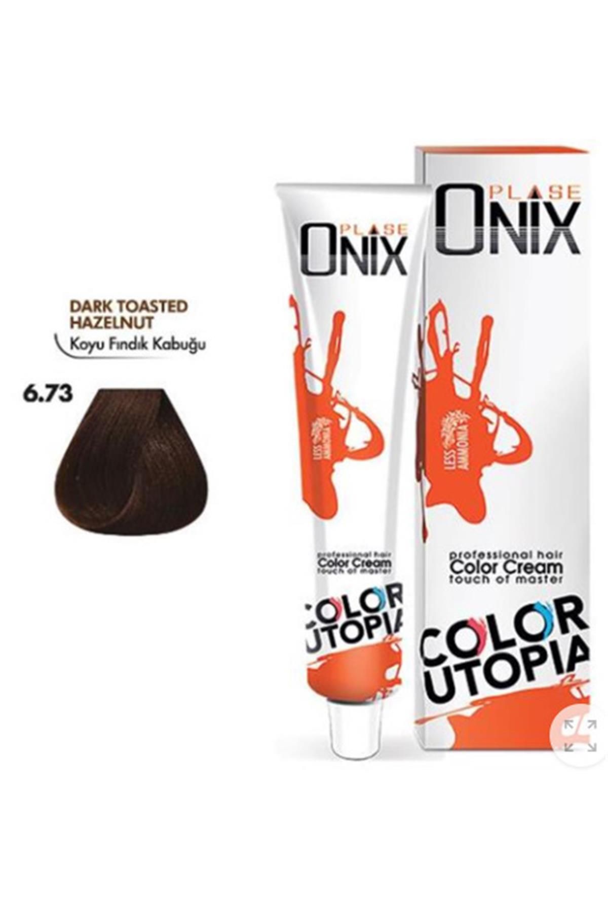 onix ONİX TÜP SAÇ BOYASI & NO:6/73 KOYU FINDIK KABUĞU