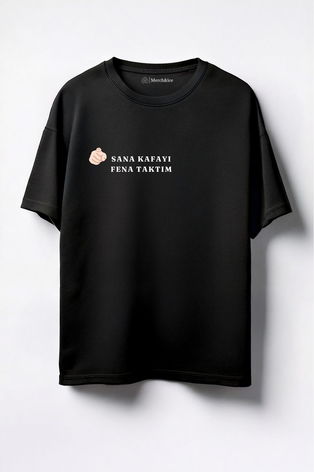 Merch&ice Sana Kafayı Fena Taktım Göğüs Prens Baskılı Unisex Oversize T-Shirt