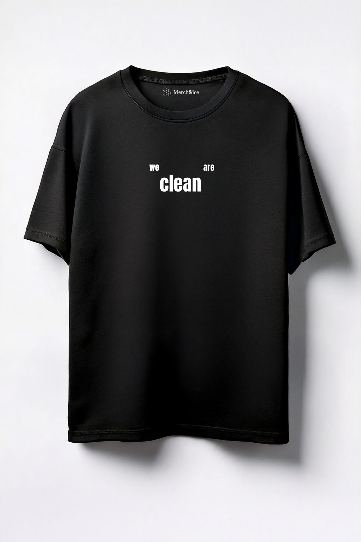 Merch&ice Clean Baskılı Unisex Oversize T-Shirt