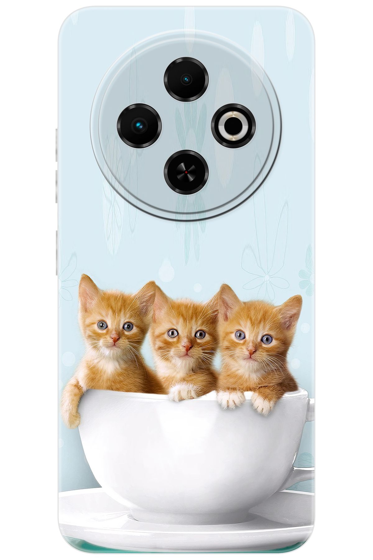 TECNO Spark 30C (KL5/KL5n) Uyumlu Kılıf Desen Baskılı Silikon Yavru Kediler STK:194 CP-lXy03p9