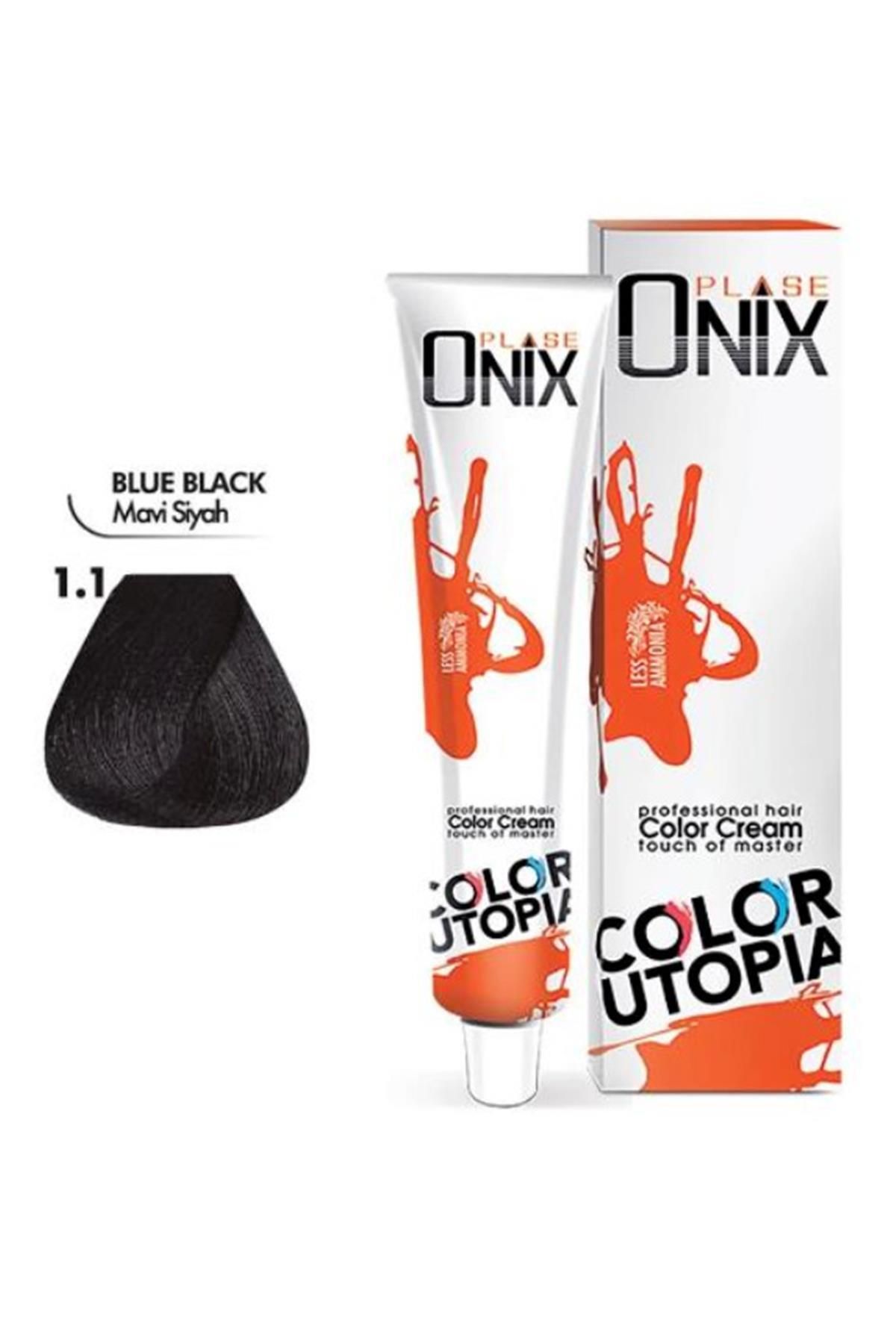 onix ONİX TÜP SAÇ BOYASI & NO:1/1 MAVİ SİYAH