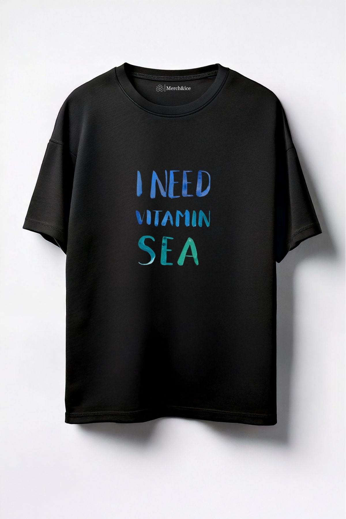 Merch&ice I Need Vitamin See Baskılı Unisex Oversize T-Shirt