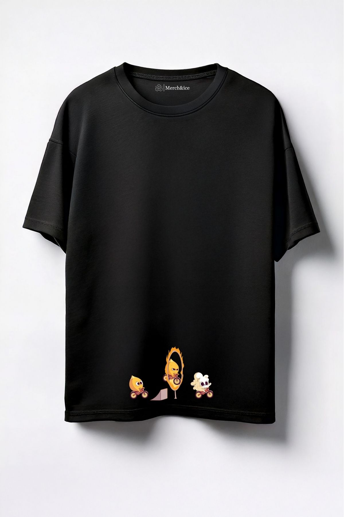 Merch&ice Ateşten Geçen Mısırlar Baskılı Unisex Oversize T-Shirt
