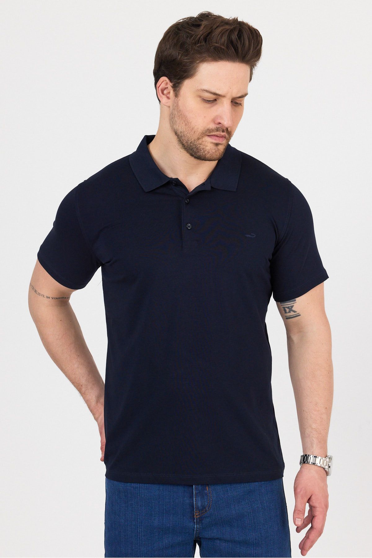 hateko Regular Fit Penye Esnek Polo Yaka Tişört