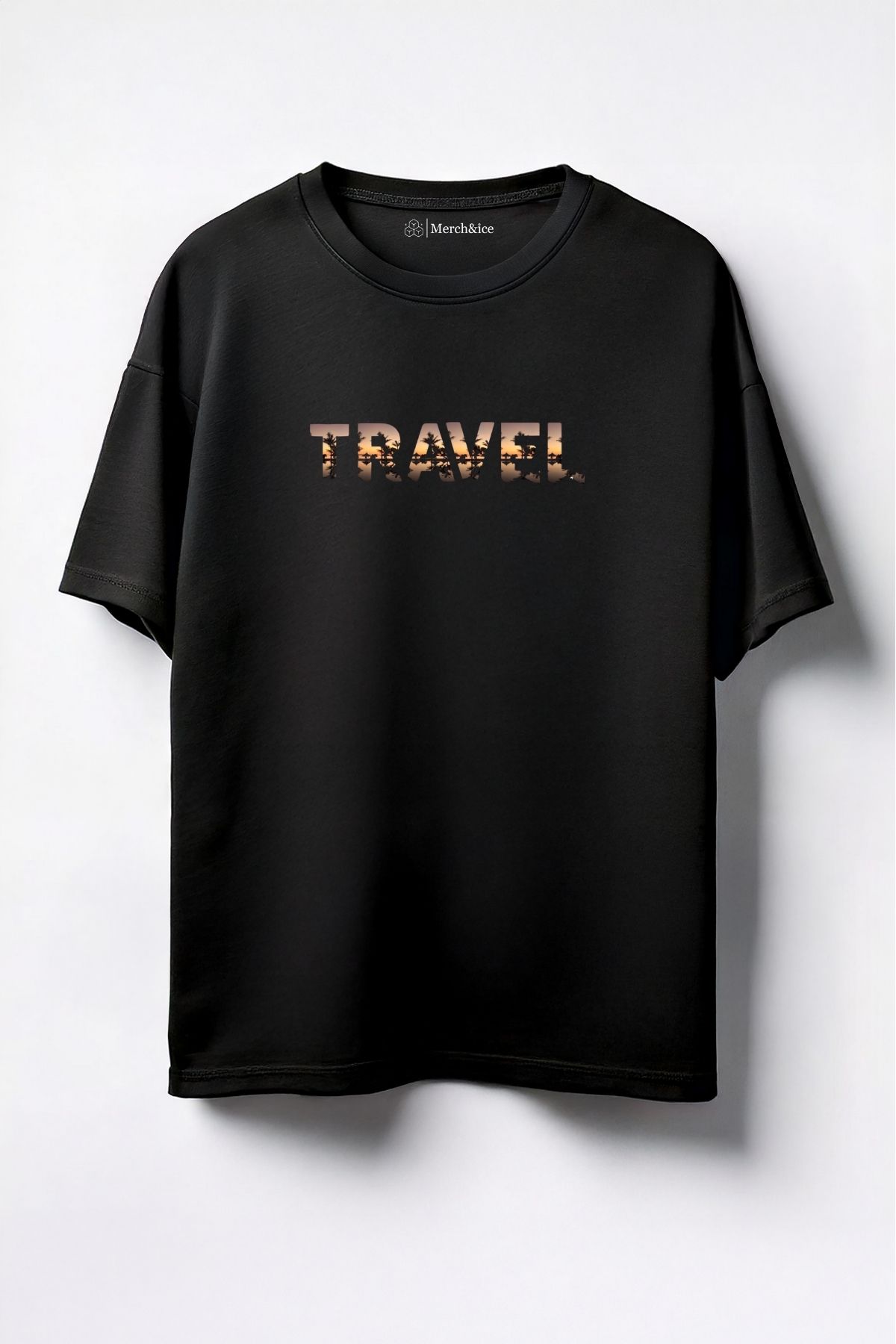 Merch&ice Travel Baskılı Unisex Oversize T-Shirt
