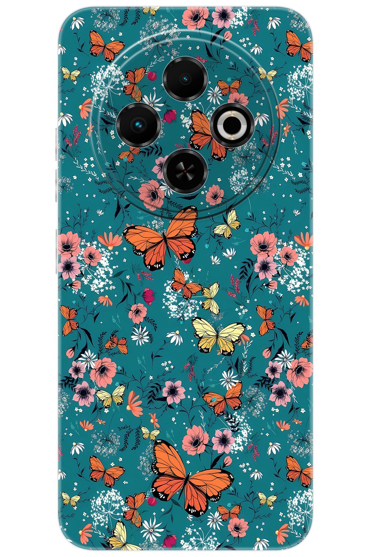 TECNO Spark 30C (KL5/KL5n) Uyumlu Kılıf Desen Baskılı Silikon Kelebek STK:680 CP-so2do4I