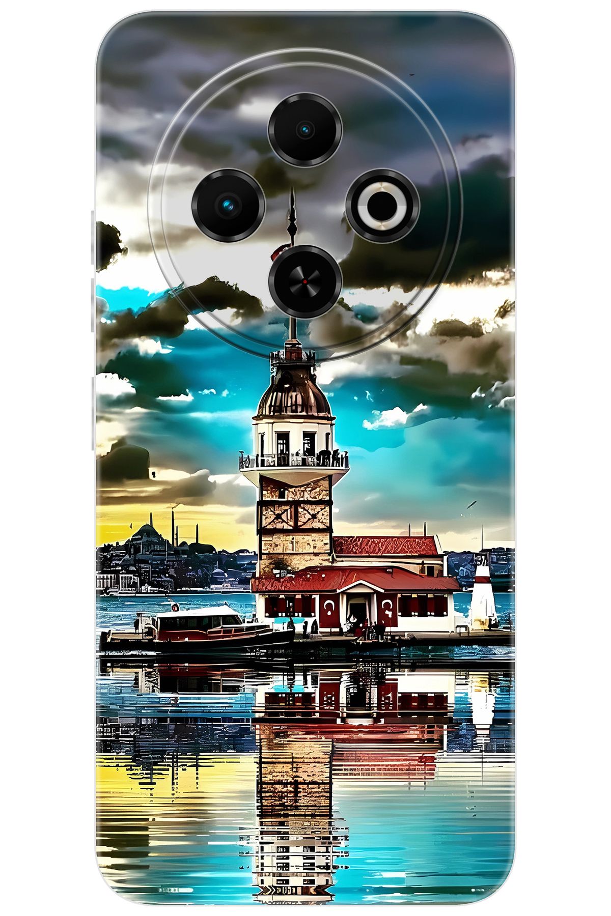 TECNO Spark 30C (KL5/KL5n) Uyumlu Kılıf Desen Baskılı Silikon Kız Kulesi STK:692 CP-wuENN1A