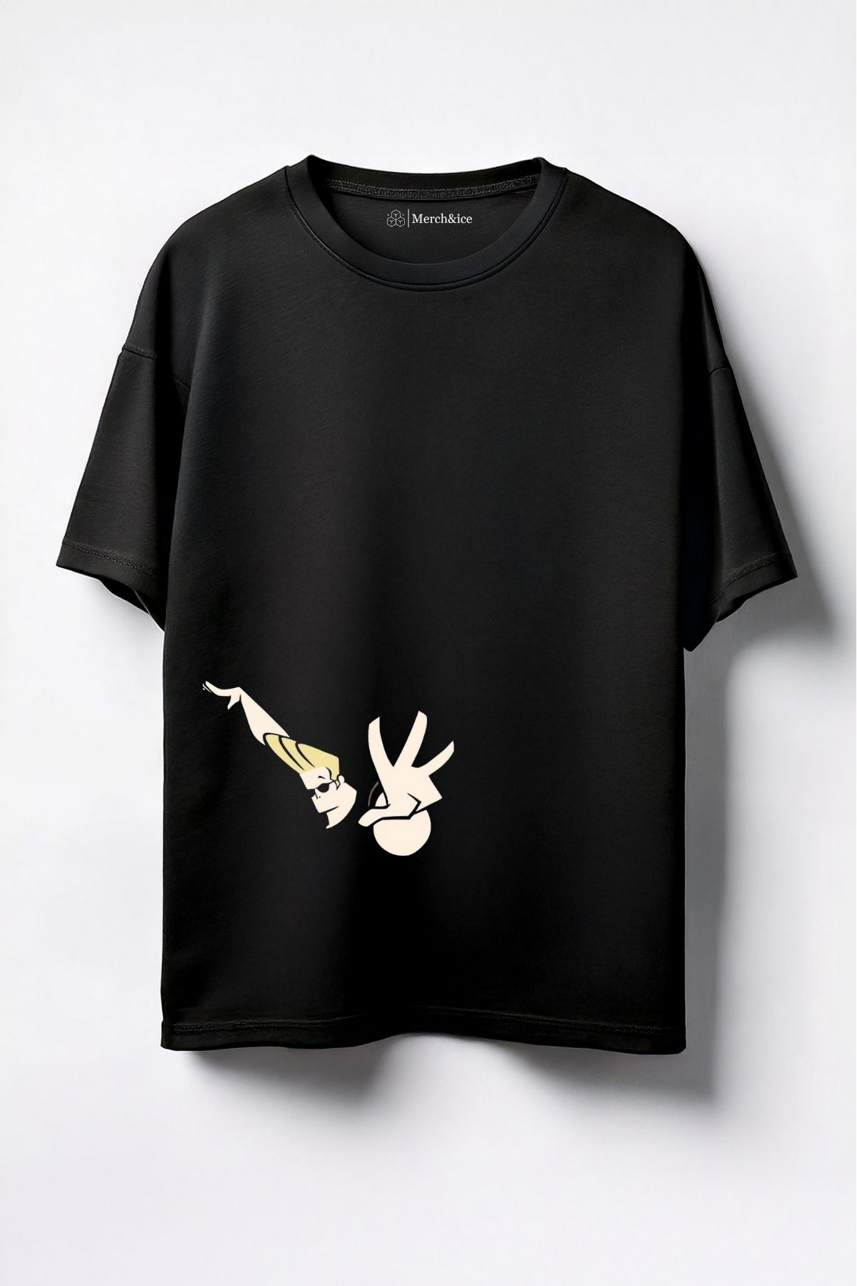 Merch&ice Johnny Bravo Baskılı Unisex Oversize T-Shirt