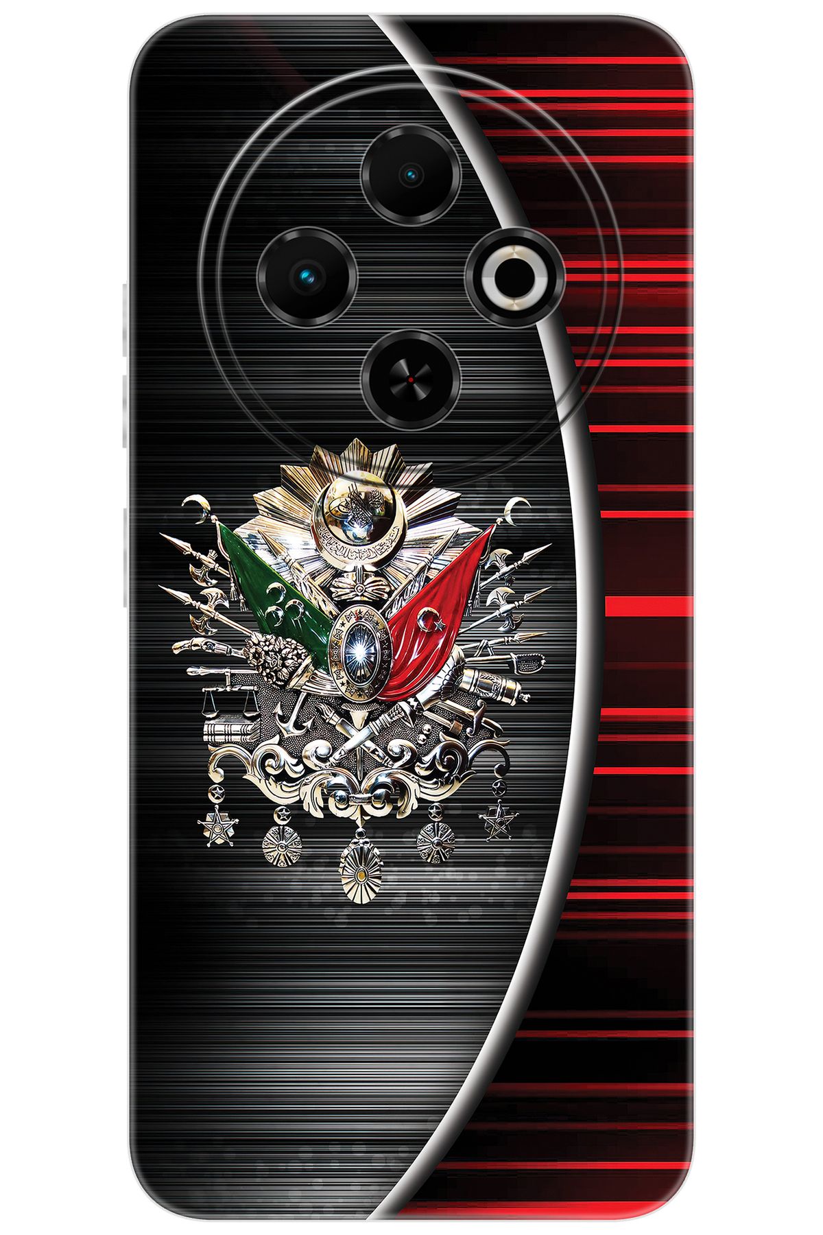 TECNO Spark 30C (KL5/KL5n) Uyumlu Kılıf Desen Baskılı Silikon Osmanlı Tuğra Tasarım STK:410 CP-BC6tpzM
