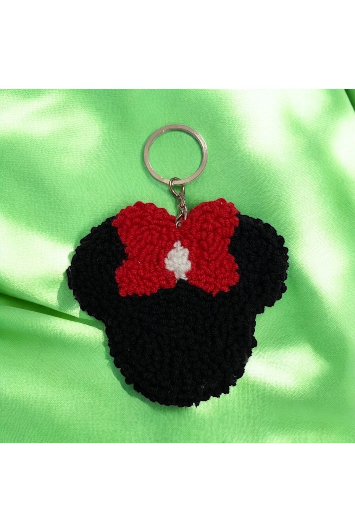 YümanınYumağı Hand Made Örgü Minnie Mouse Anahtarlık