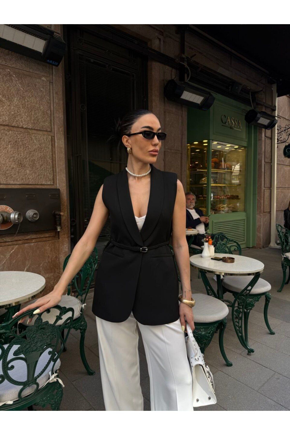 Castivo Fashion Bel Tokalı Astarsız Şık Yelek