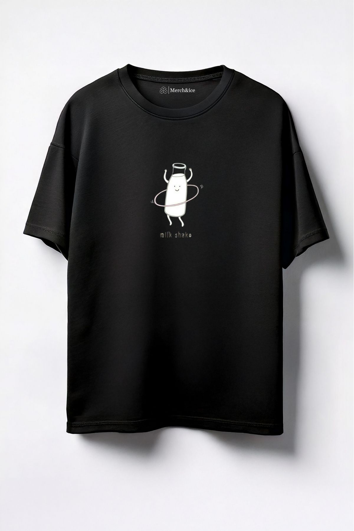 Merch&ice Milkshake Baskılı Unisex Oversize T-Shirt