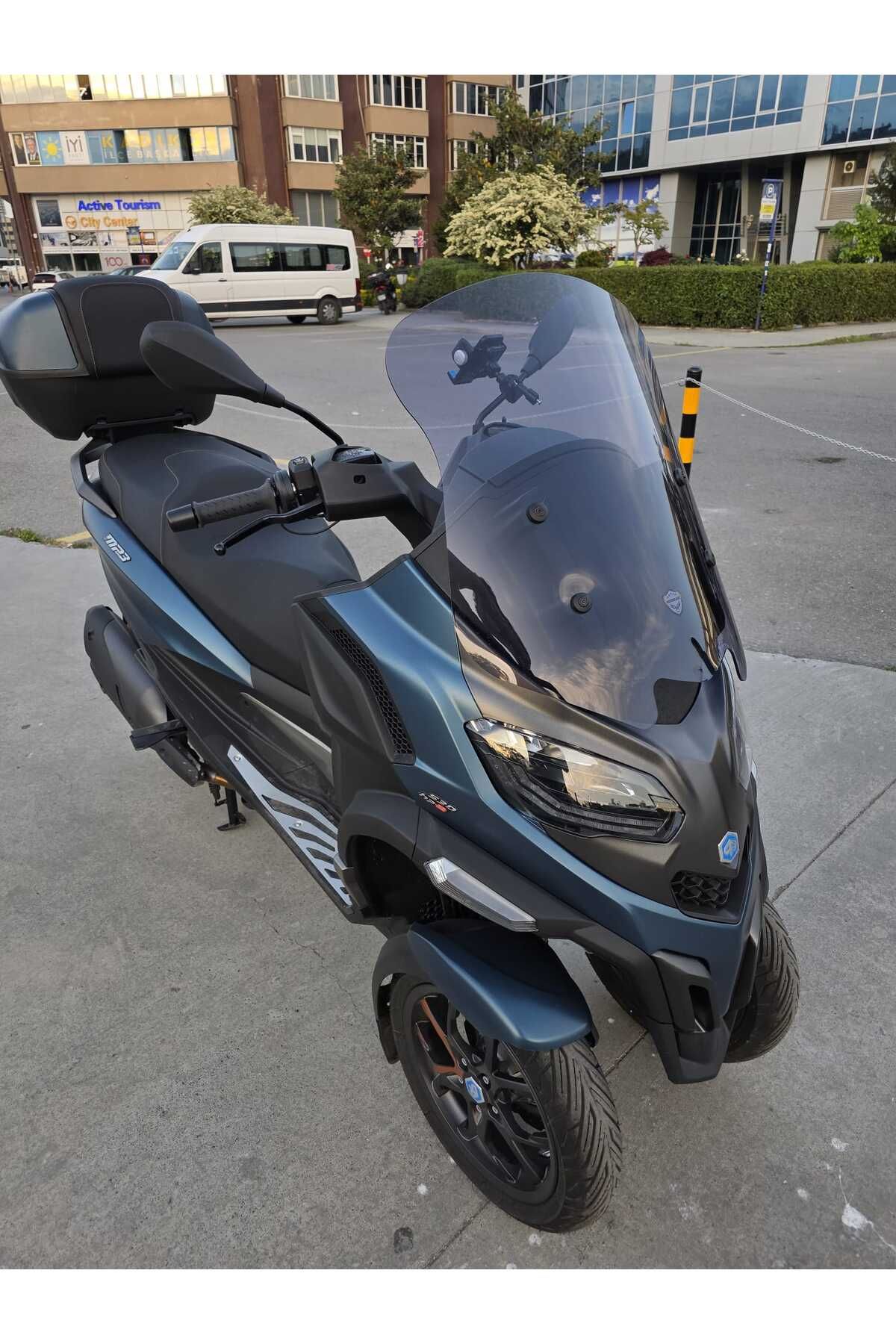 Piaggio MP3 530 Siperlik Ön Cam 2023-2025 Model 60cm Füme Renkli 4mm ORTA BOYLU