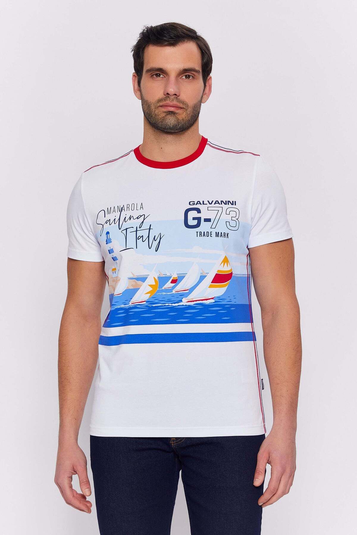 Galvanni Erkek Beyaz T-Shırt - ONISE White