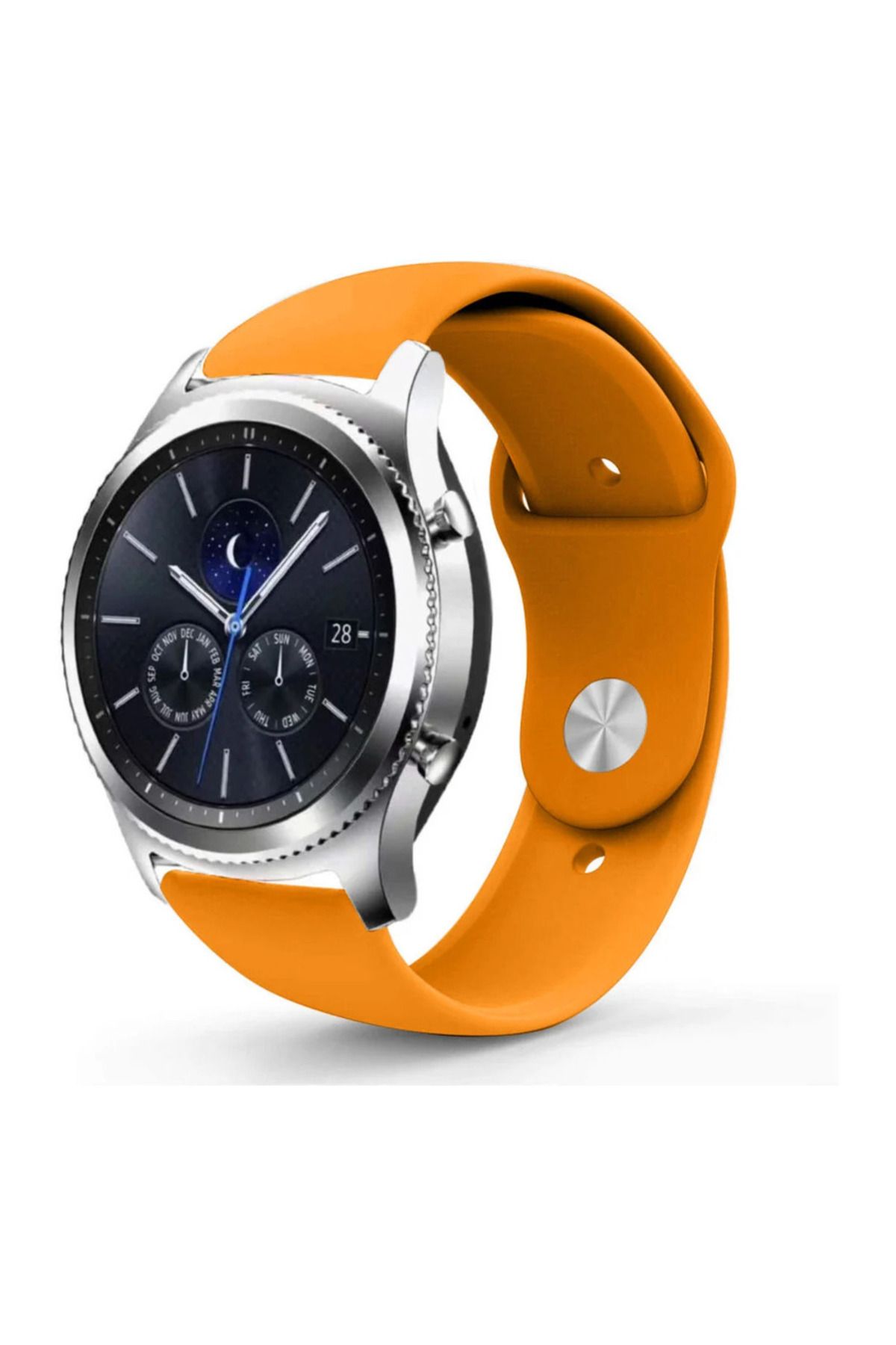 bbtech Samsung Galaxy 3 45mm / Galaxy 46mm / Gear S3 22mm Standart Silikon Kordon Klasik Kayış Esnek 22 mm