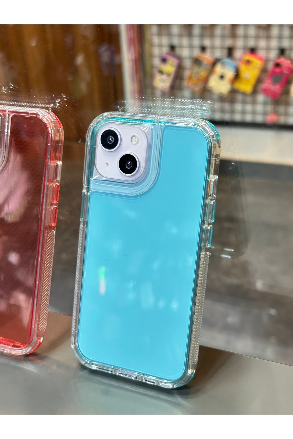 BURKİNA İphone 13 ve 14 uyumlu Space Collection 2in1 PC+TPU Material Military Drop Tested Tank Color Case