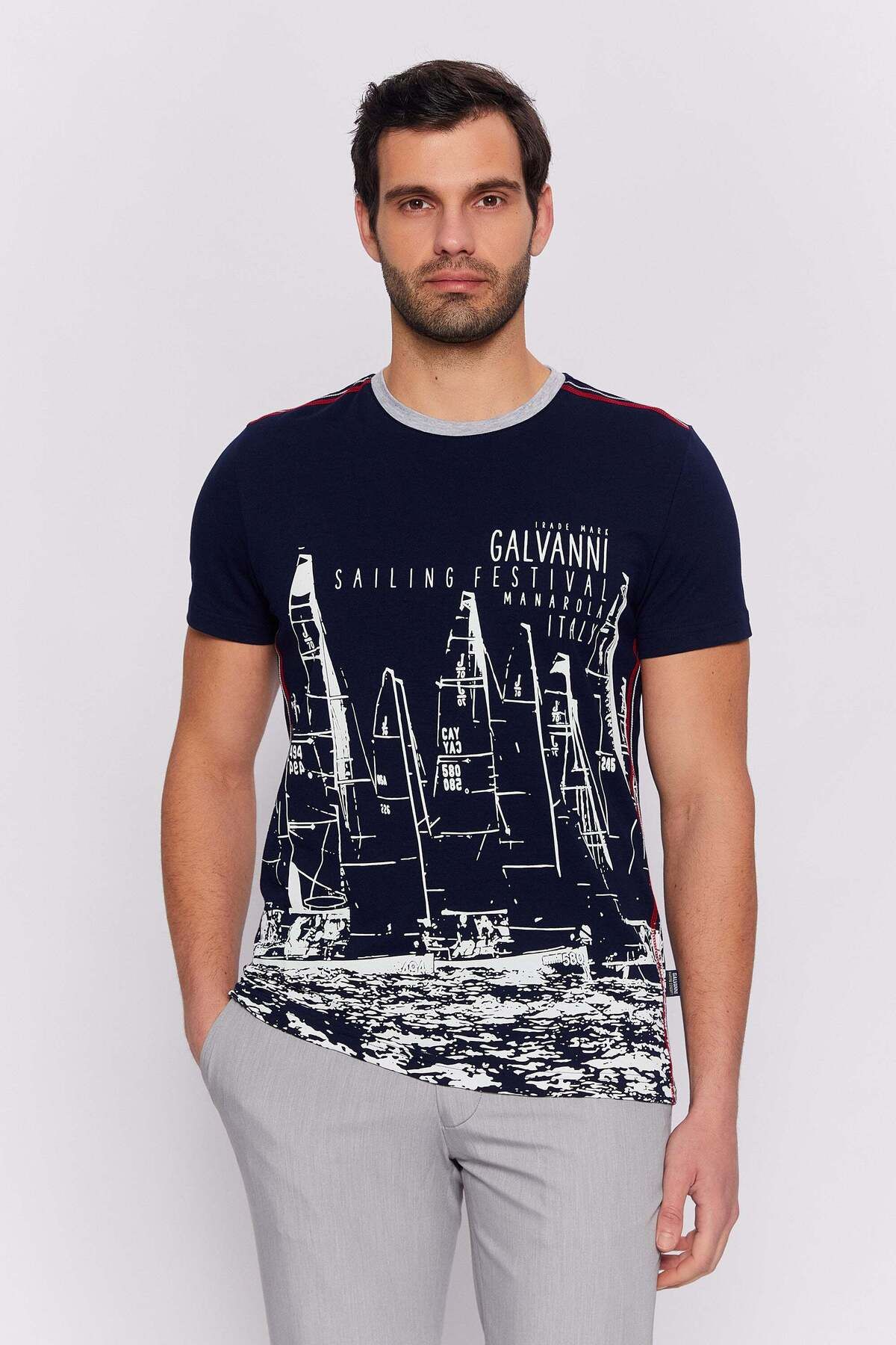 Galvanni Erkek Lacivert T-Shırt - ODNAG Navy