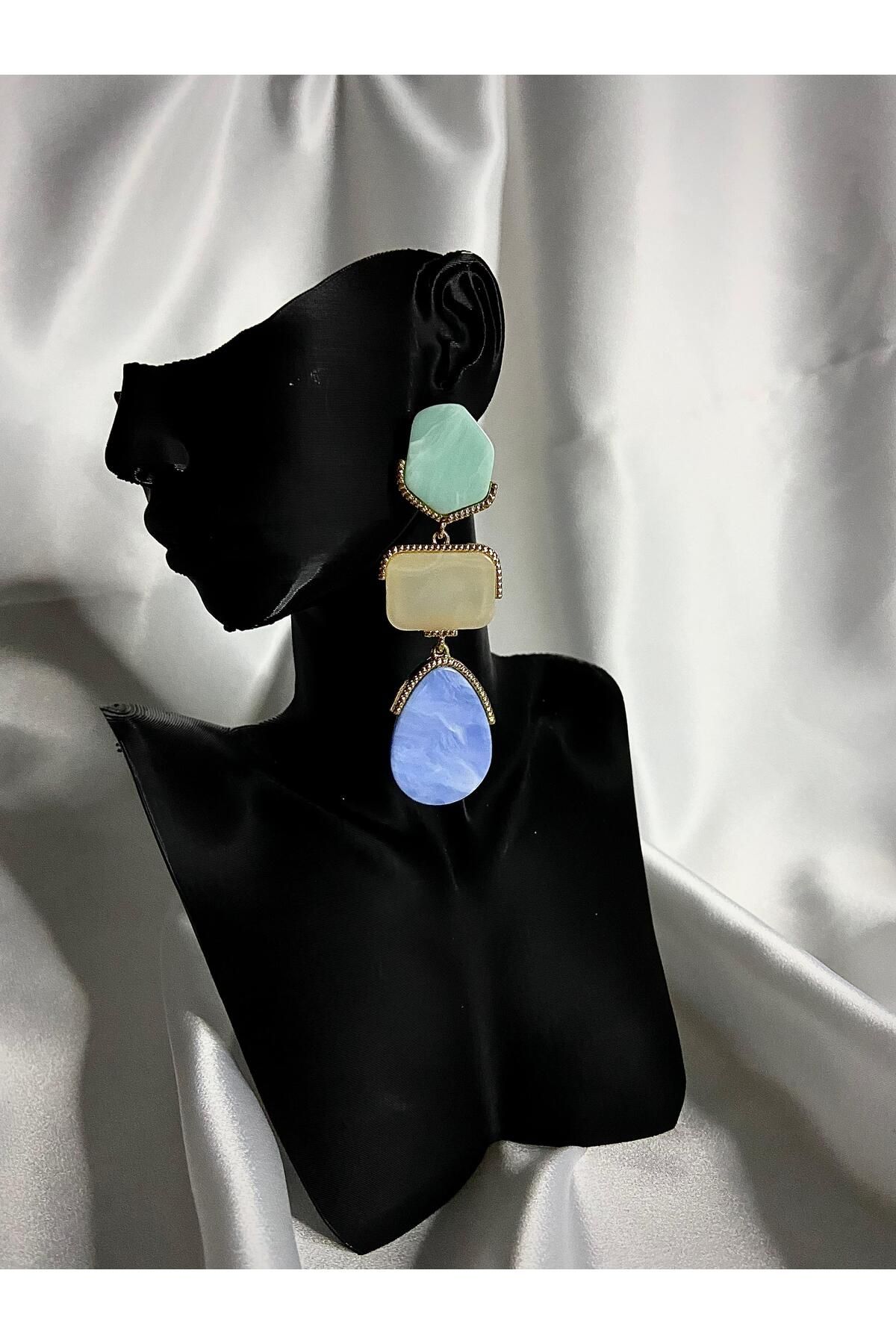 L'Atelier Aurelia SERENITY TAŞLI SALLANTILLI KÜPE