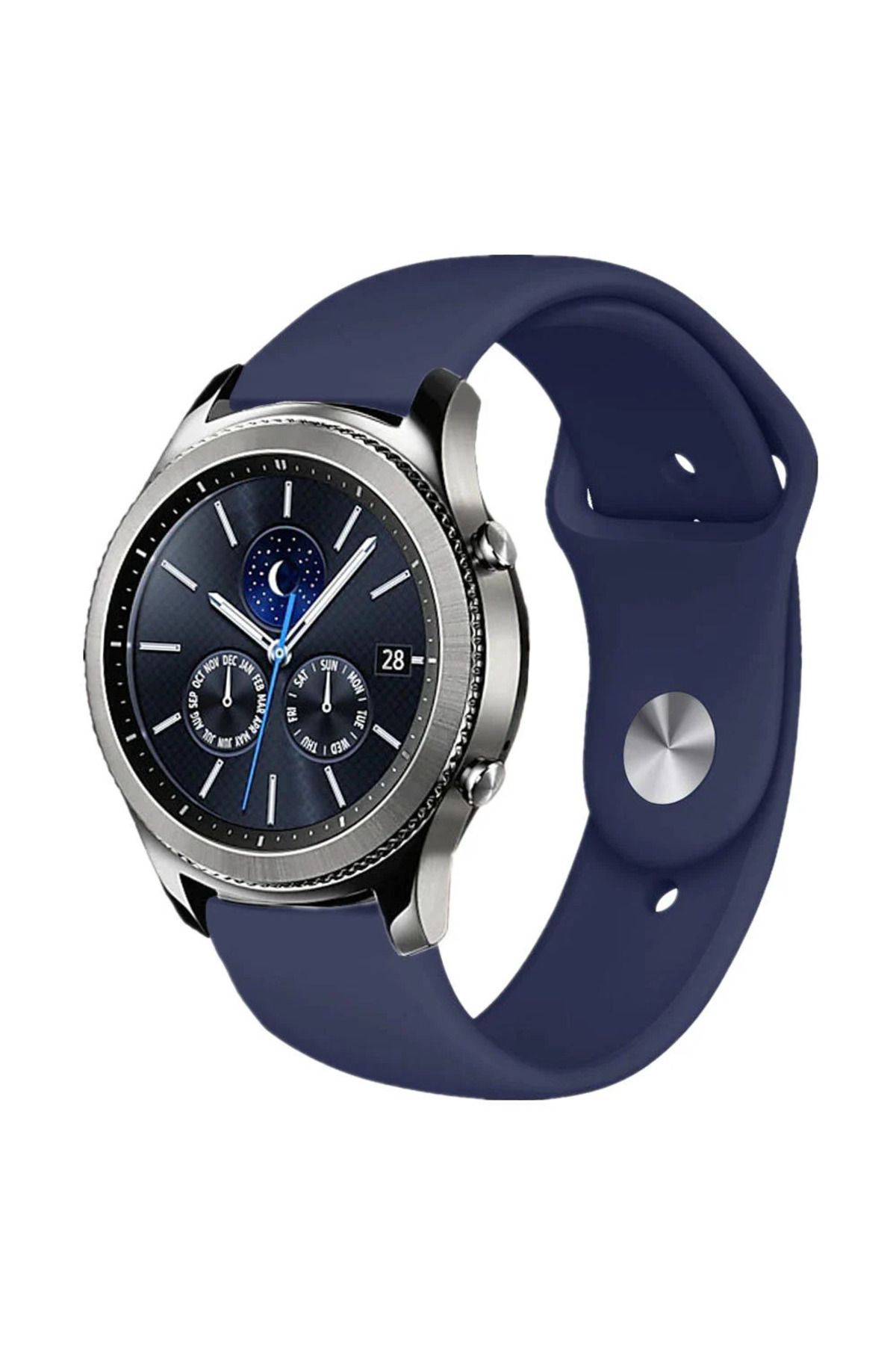 bbtech Samsung Galaxy 3 45mm / Galaxy 46mm / Gear S3 22mm Standart Silikon Kordon Klasik Kayış Esnek 22 mm