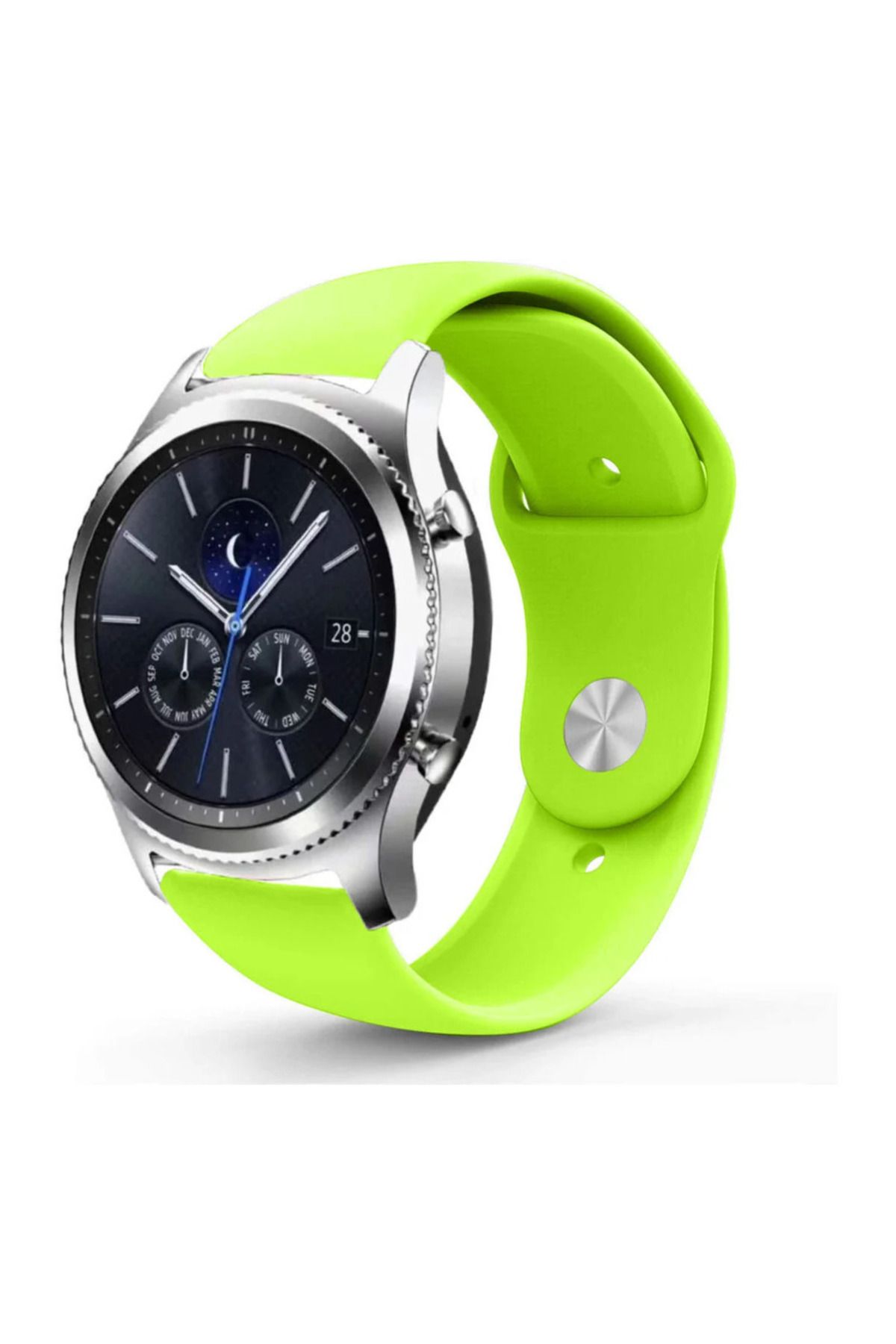 bbtech Samsung Galaxy 3 45mm / Galaxy 46mm / Gear S3 22mm Standart Silikon Kordon Klasik Kayış Esnek 22 mm