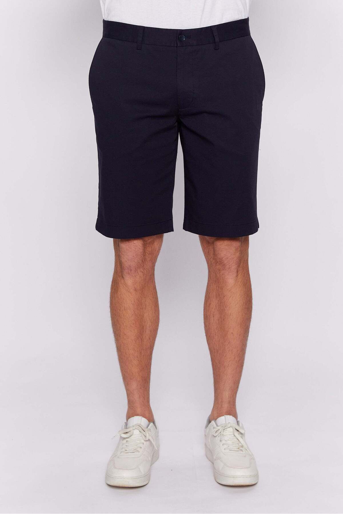 Galvanni Erkek Beyaz Bermuda - CAMPIN Navy