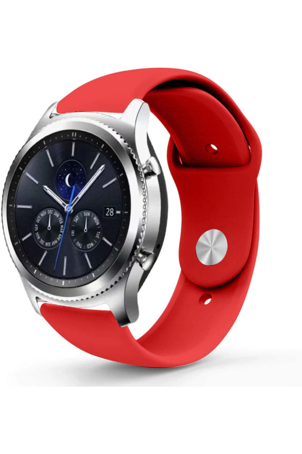 bbtech Samsung Galaxy 3 45mm / Galaxy 46mm / Gear S3 22mm Standart Silikon Kordon Klasik Kayış Esnek 22 mm