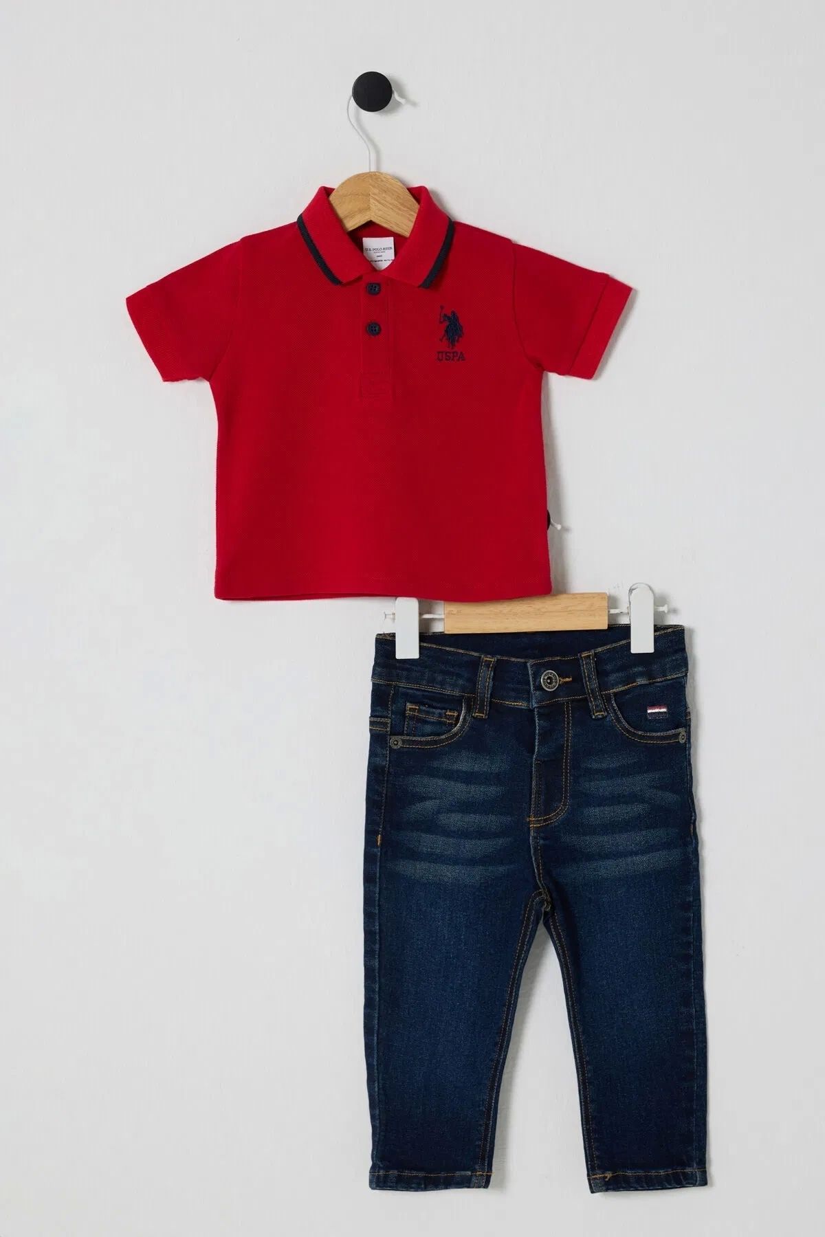 Beruflic U.S Polo Bebek 2'Li Takım USB2627 Kırmızı