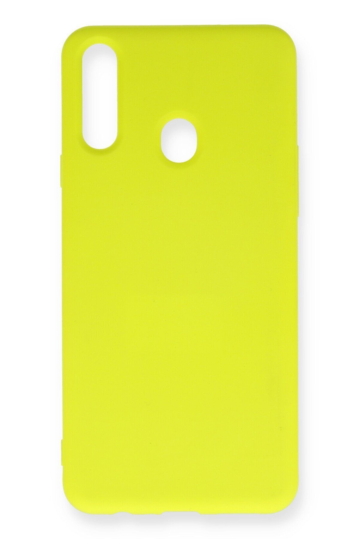 cepmoda Samsung Galaxy A20S Uyumlu Telefon Kılıfı - Lansman, iÇi Süet/Kadife, Soft - SARI