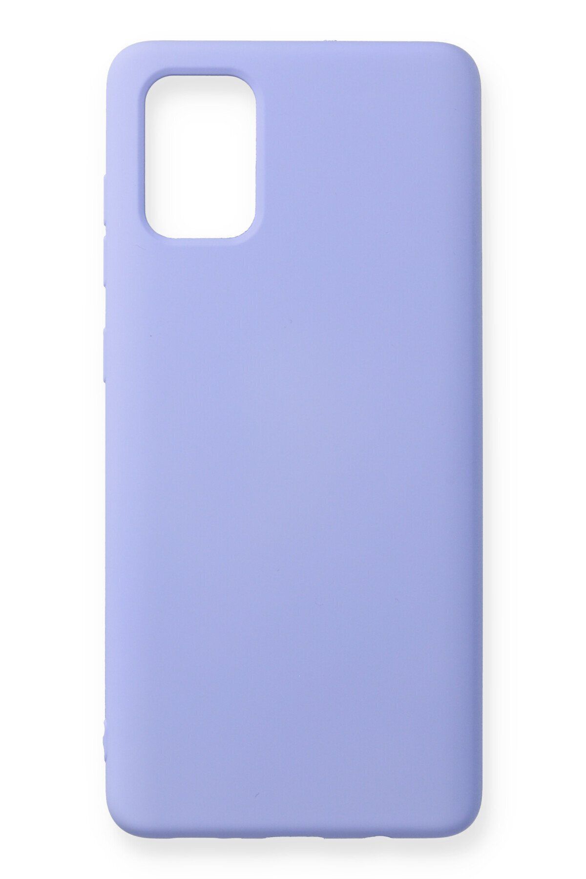 cepmoda Galaxy A71 Uyumlu içi kadife Soft-Nano Doku Kapak/Kılıf - LİLA