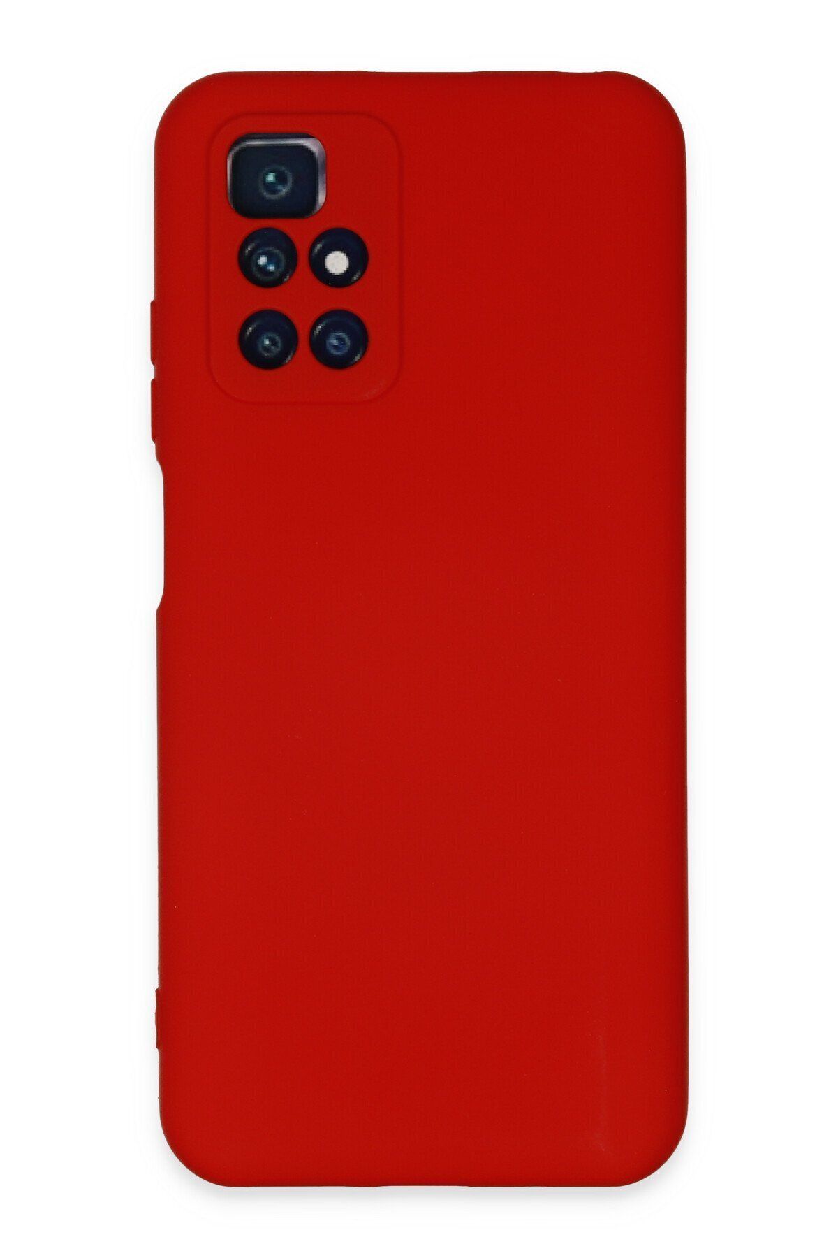 cepmoda Xiaomi Redmi 10 uyumlu - Cpmd içi kadife Soft-Nano Doku Kapak/Kılıf - KIRMIZI