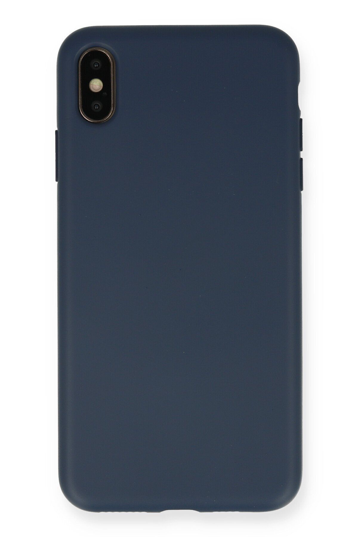 cepmoda iPhone XS Max - Cpmd içi kadife Soft-Nano Doku Kapak/Kılıf - LACİVERT