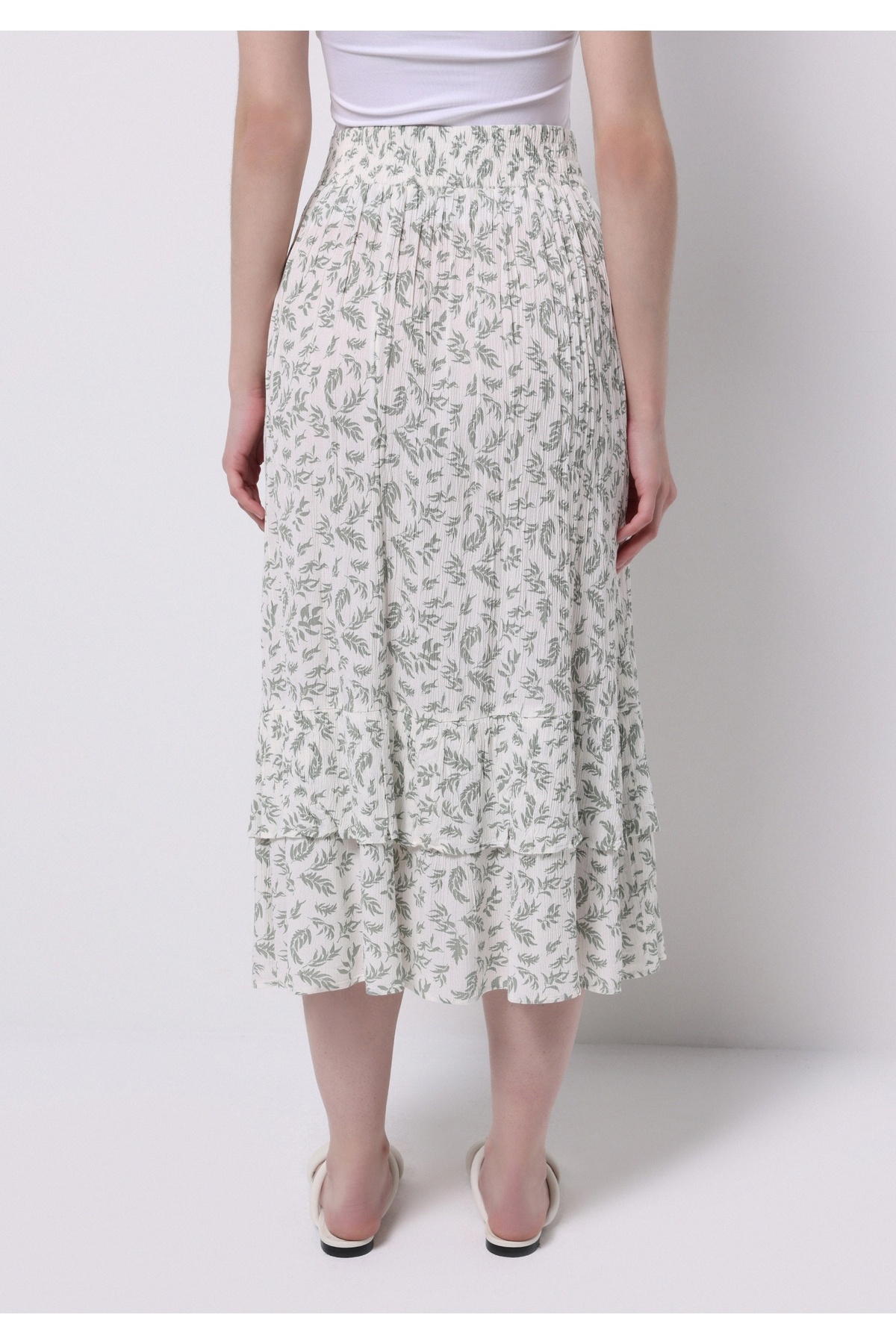 Colin's-Maxi Length Printed Women's Ecru Skirt 2