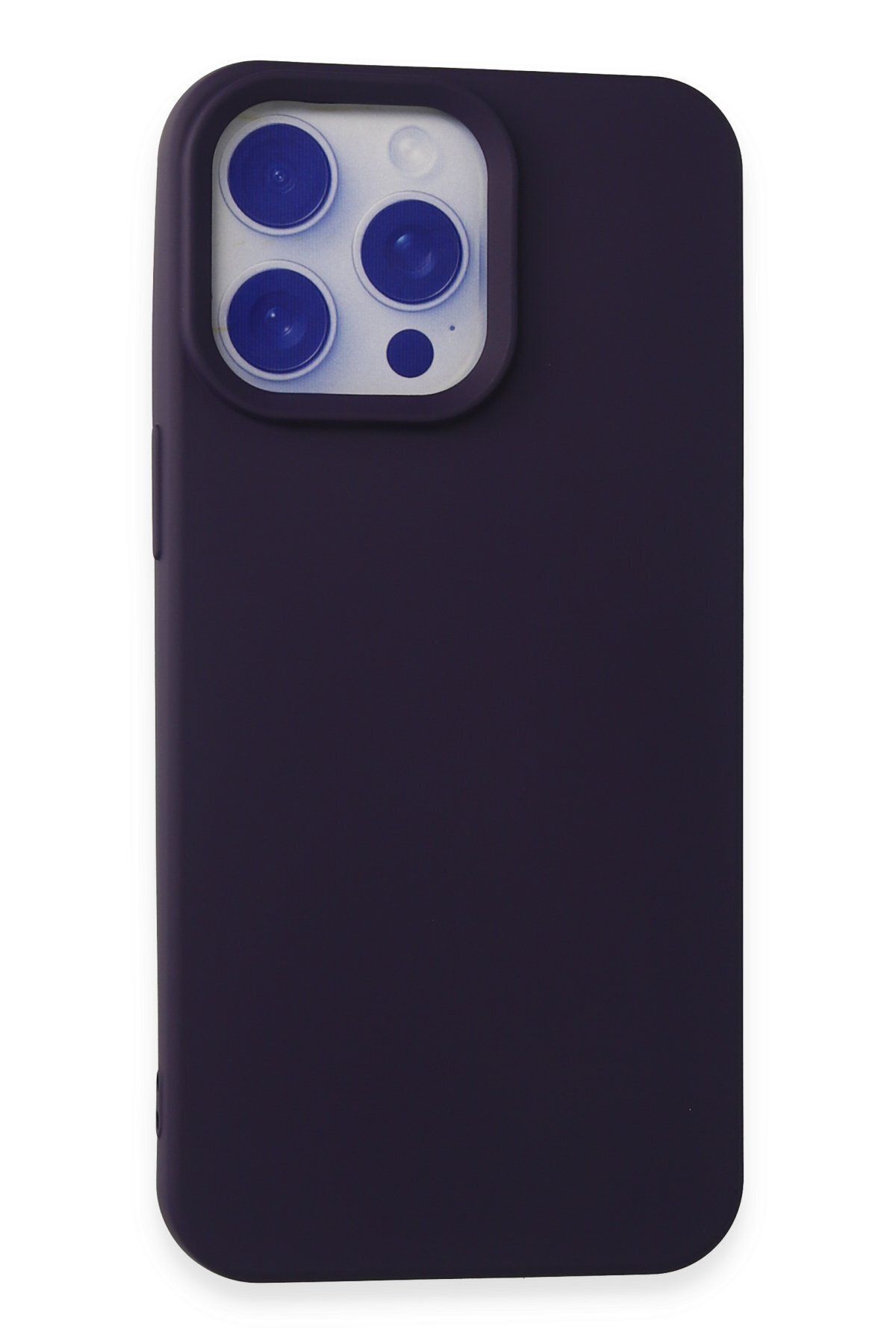 cepmoda iPhone 15 PRO  Uyumlu - Cpmd içi kadife Soft-Nano Doku Kapak/Kılıf - MOR