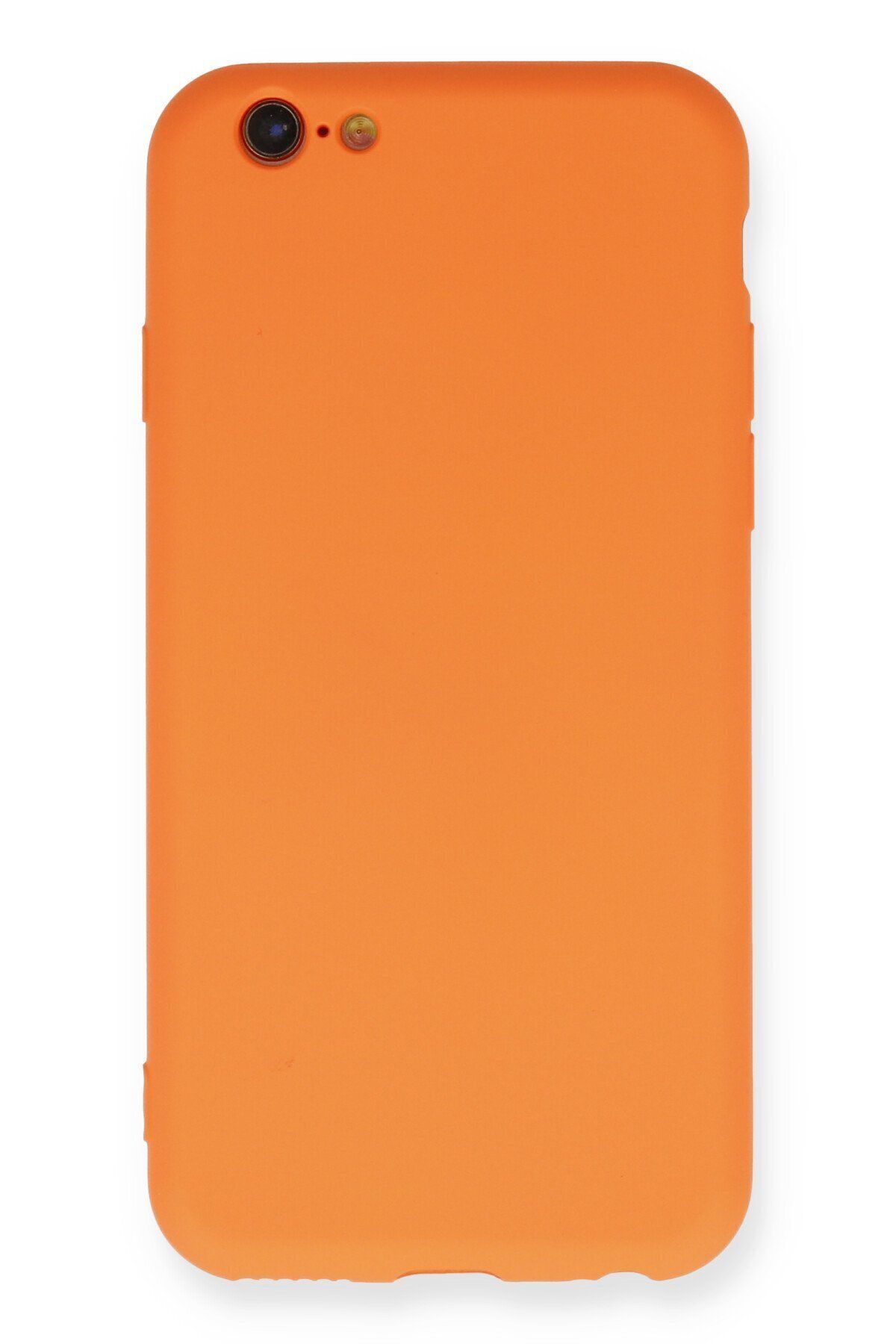 cepmoda iPhone 6 Uyumlu Telefon Kılıfı - Lansman, iÇi Süet/Kadife, Soft - TURUNCU
