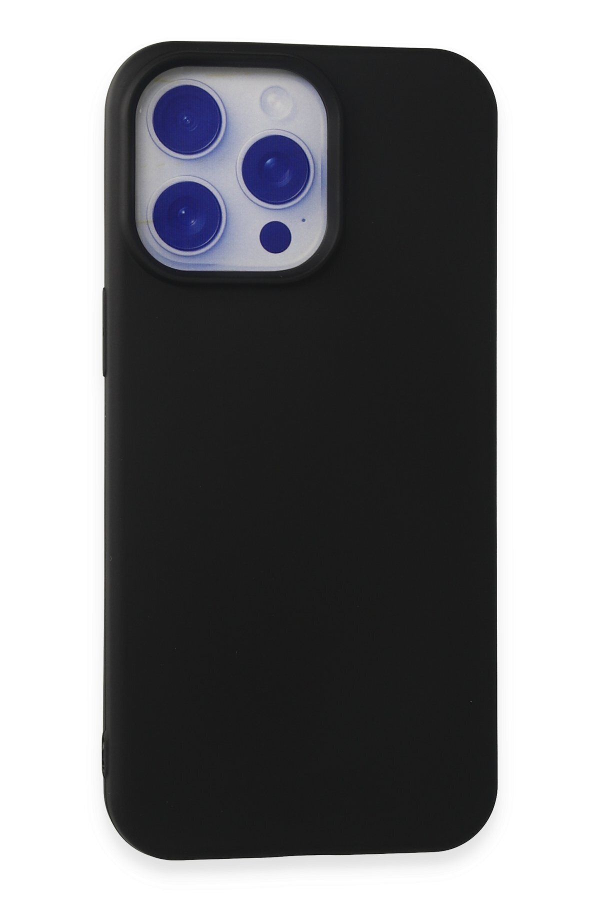 cepmoda iPhone 15 PRO MAX Telefon Kılıfı - Lansman, iÇi Süet/Kadife, Soft v2 - SİYAH