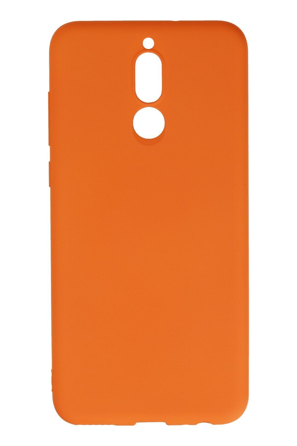 cepmoda Huawei Mate 10 Lite Uyumlu Telefon Kılıfı - Lansman, iÇi Süet/Kadife, Soft - TURUNCU