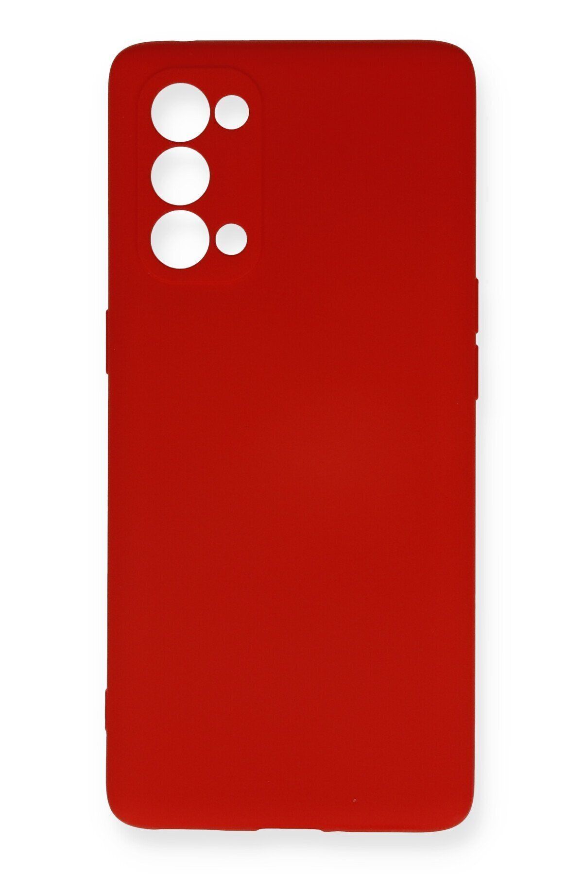 cepmoda Oppo Reno 5 Pro Uyumlu - Cpmd içi kadife Soft-Nano Doku Kapak/Kılıf - KIRMIZI