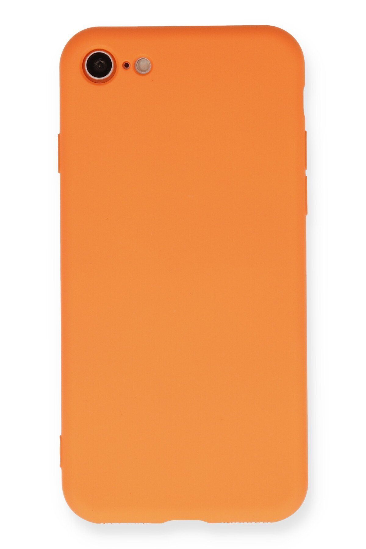 cepmoda iPhone 7 / 8 / SE 2020 Uyumlu Telefon Kılıfı - Lansman, iÇi Süet/Kadife, Soft - TURUNCU