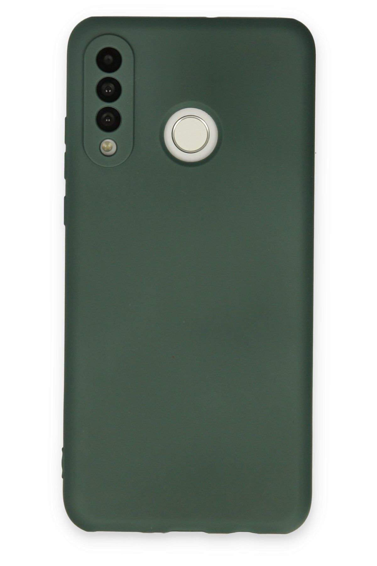 cepmoda Huawei P30 Lite Uyumlu Telefon Kılıfı - Lansman, iÇi Süet/Kadife, Soft - KOYU YEŞİL