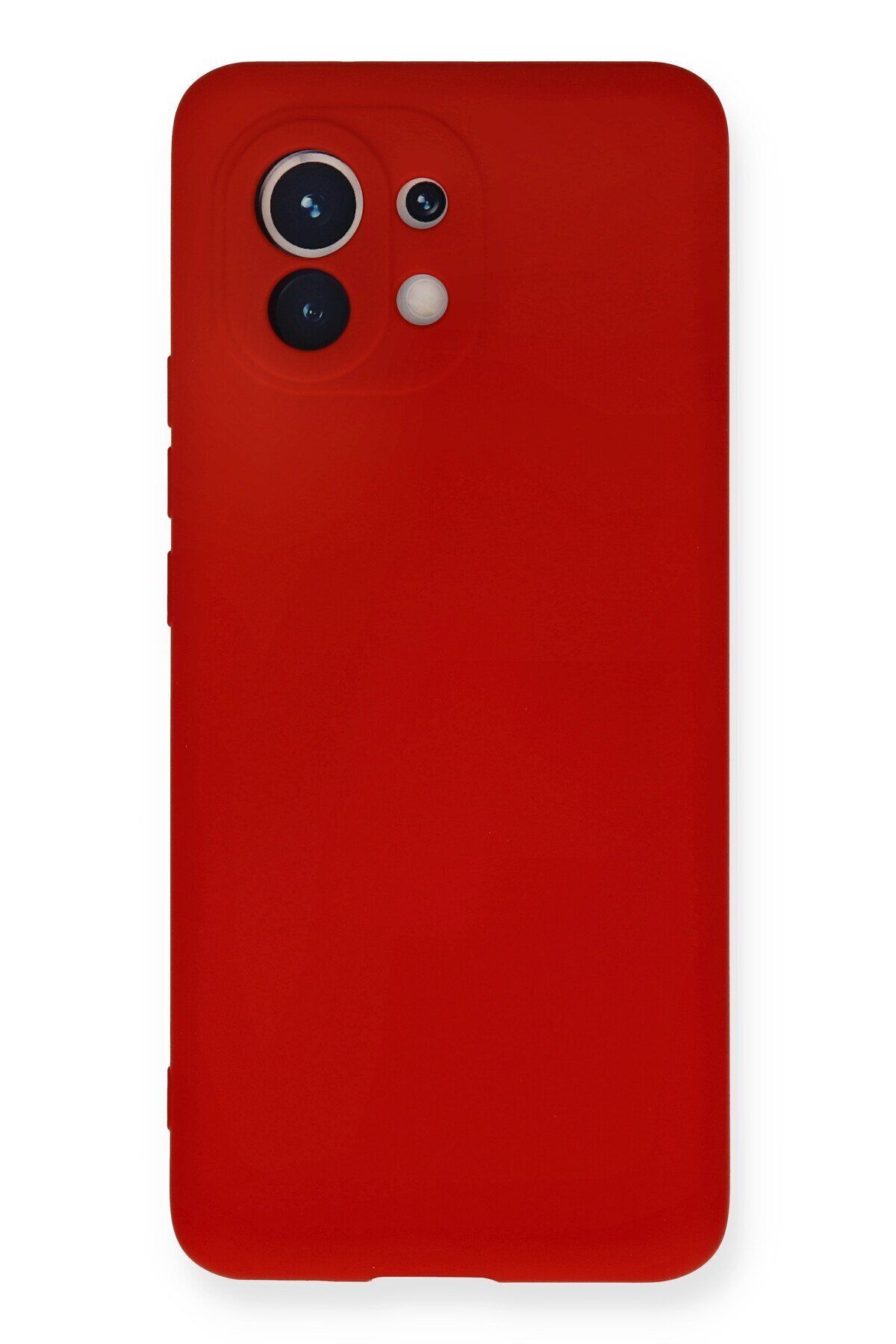 cepmoda Xiaomi Mi 11 Telefon Kılıfı - Lansman, iÇi Süet/Kadife, Soft v2 - KIRMIZI