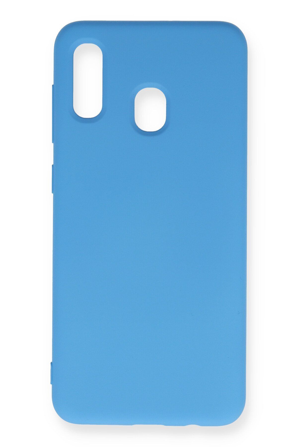 cepmoda Samsung Galaxy A30 Uyumlu Telefon Kılıfı - Lansman, iÇi Süet/Kadife, Soft - MAVİ