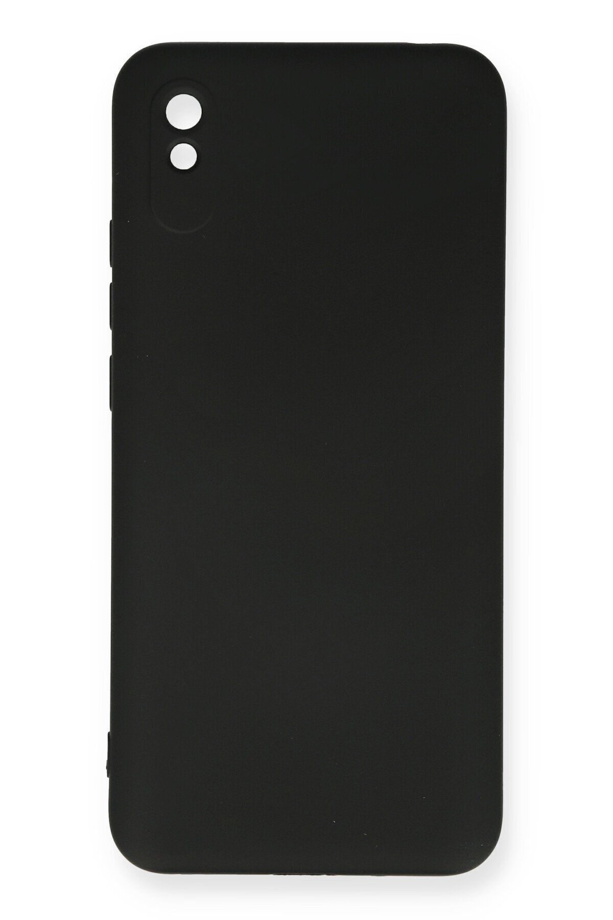 cepmoda Xiaomi Redmi 9A  uyumlu - Cpmd içi kadife Soft-Nano Doku Kapak/Kılıf - SİYAH