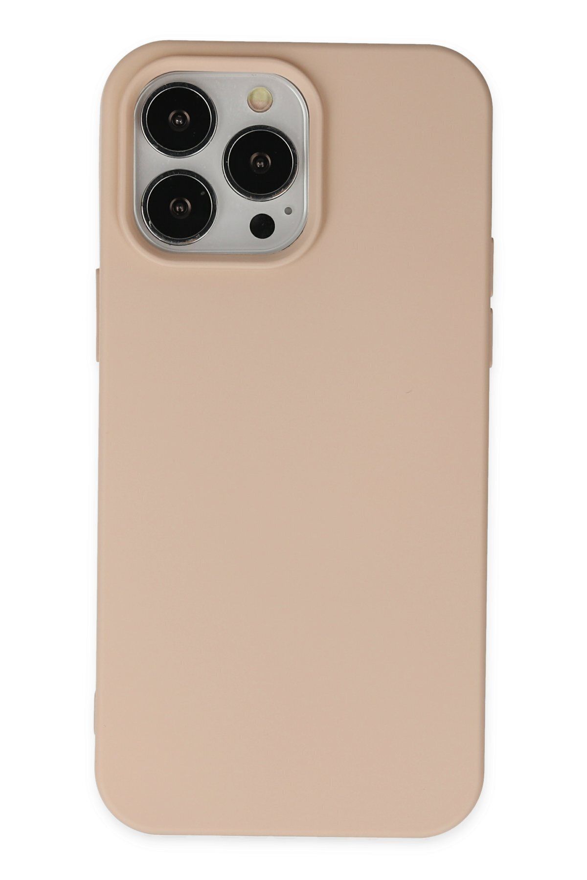 cepmoda iPhone 14 Pro Max - Cpmd içi kadife Soft-Nano Doku Kapak/Kılıf - PUDRA