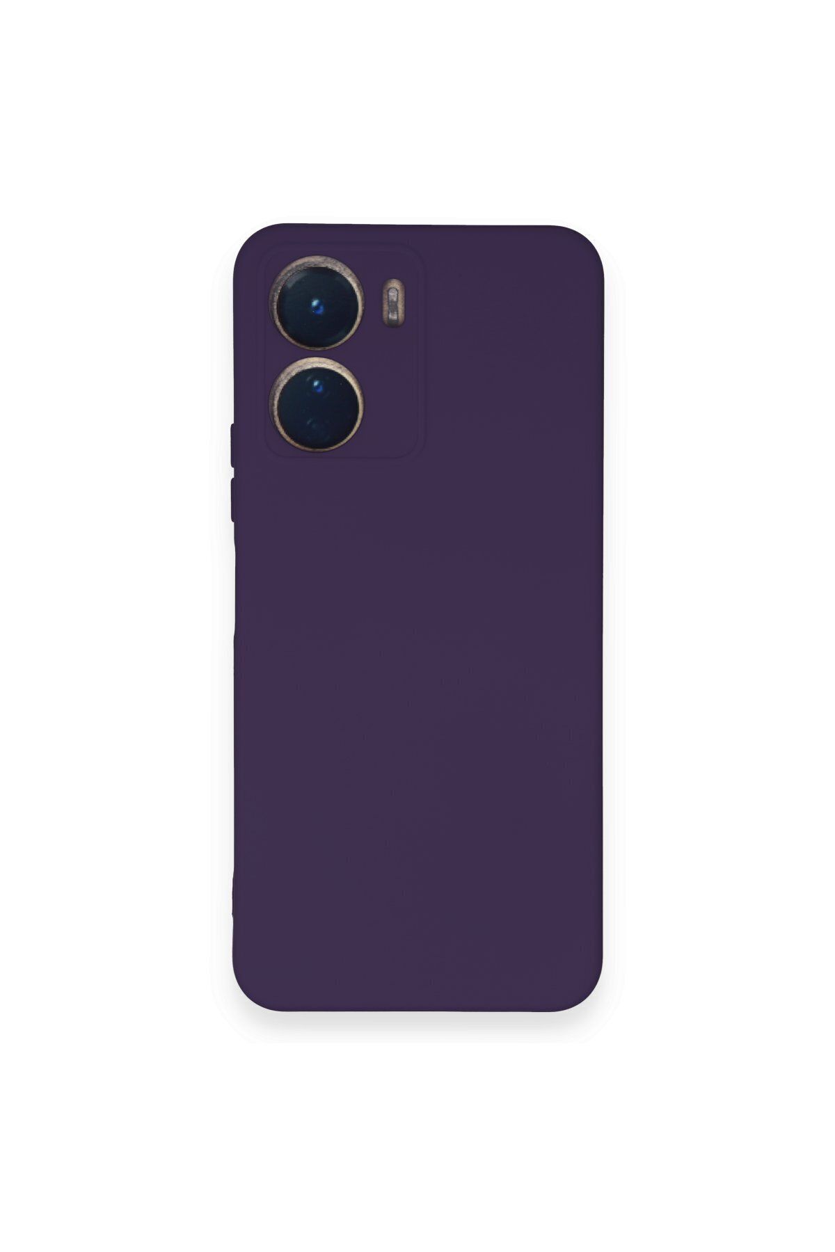 cepmoda Vivo Y16 uyumlu- Cpmd içi kadife Soft-Nano Doku Kapak/Kılıf - MOR