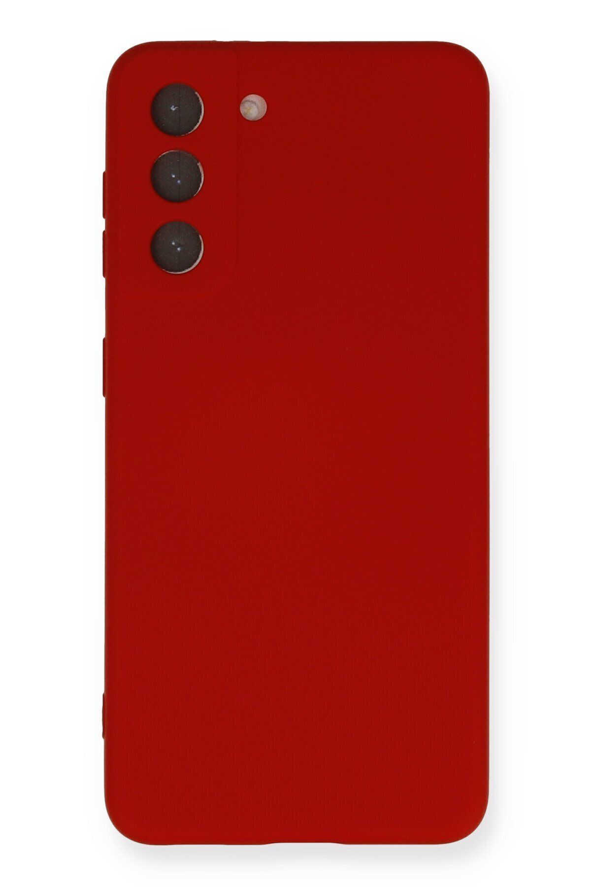 cepmoda Galaxy S21 FE Uyumlu - Cpmd içi kadife Soft-Nano Doku Kapak/Kılıf - KIRMIZI