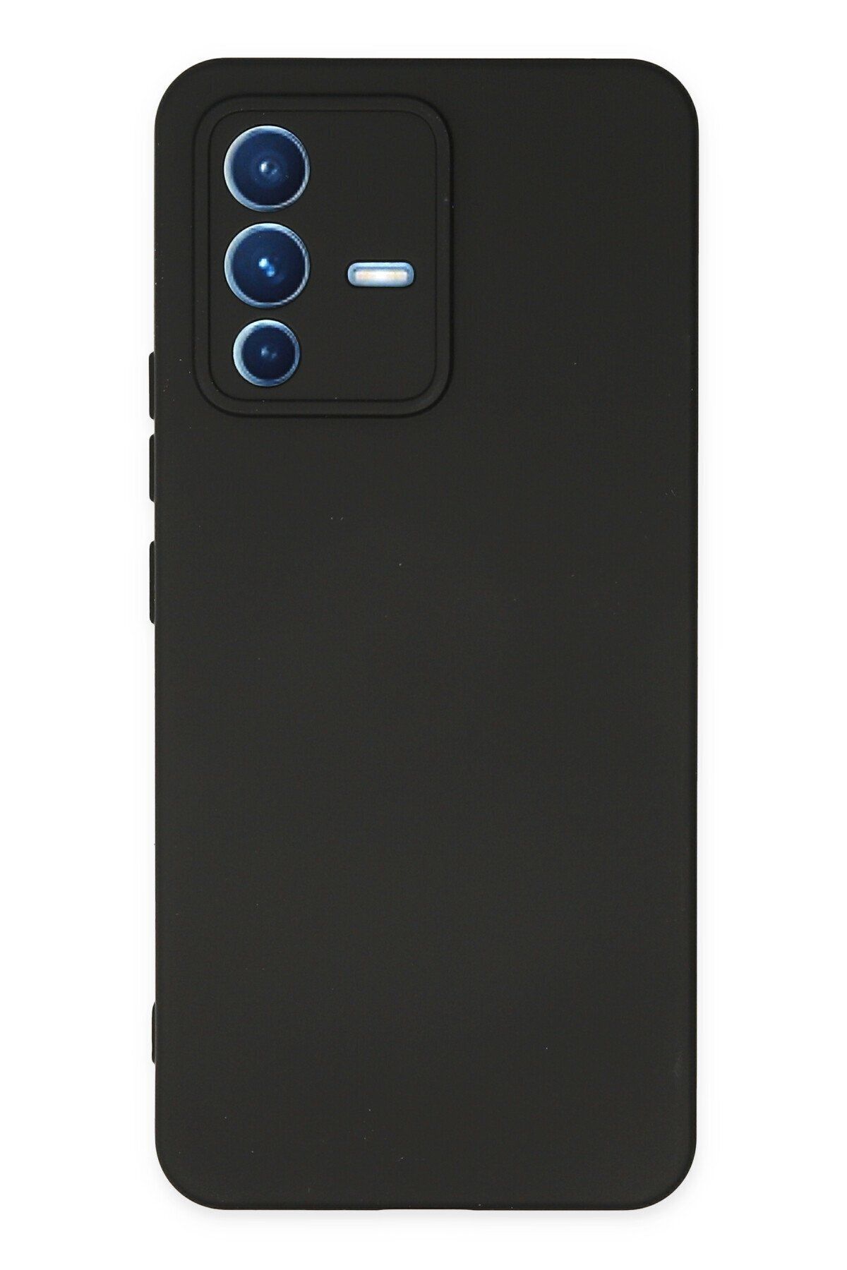 cepmoda Vivo V23 5G - Cpmd içi kadife Soft-Nano Doku Kapak/Kılıf - SİYAH