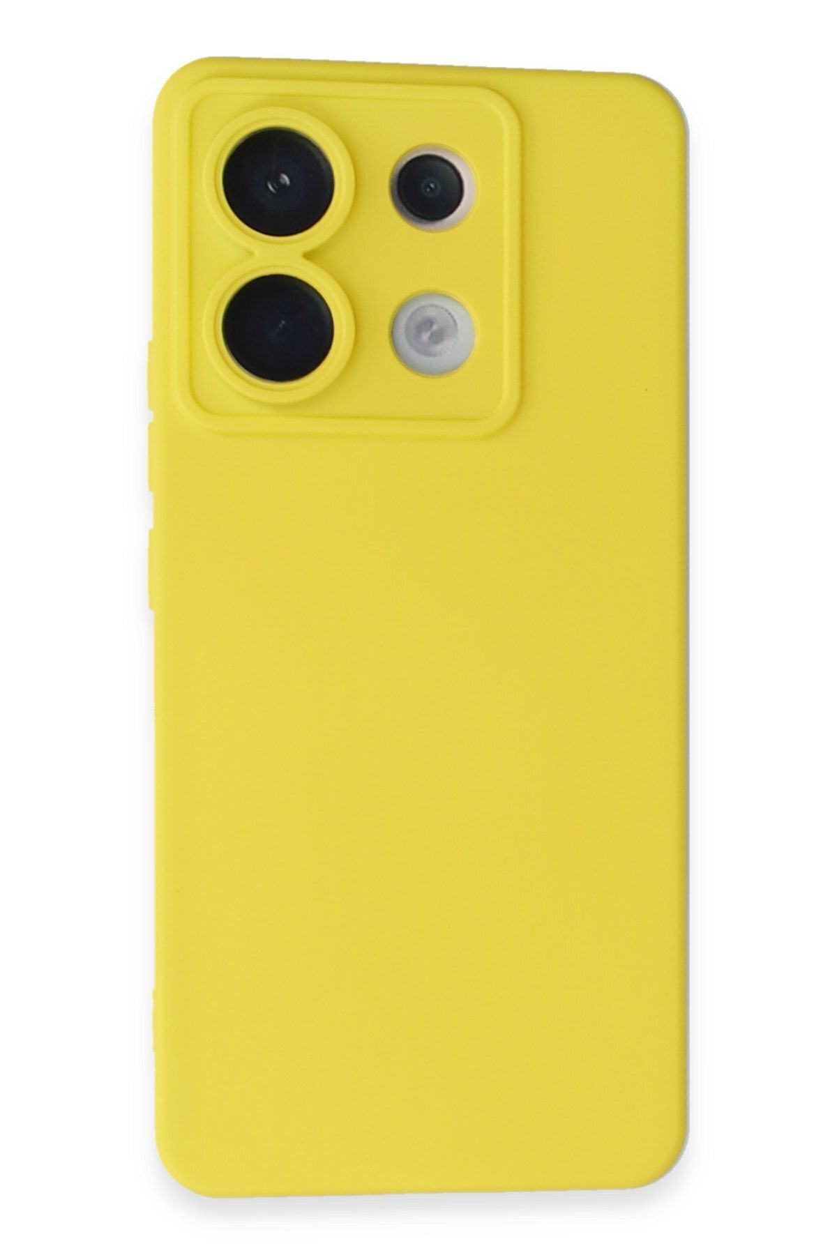 cepmoda Xiaomi Redmi Note 13 PRO 5G Uyumlu Telefon Kılıfı - Lansman, iÇi Süet/Kadife, Soft - SARI
