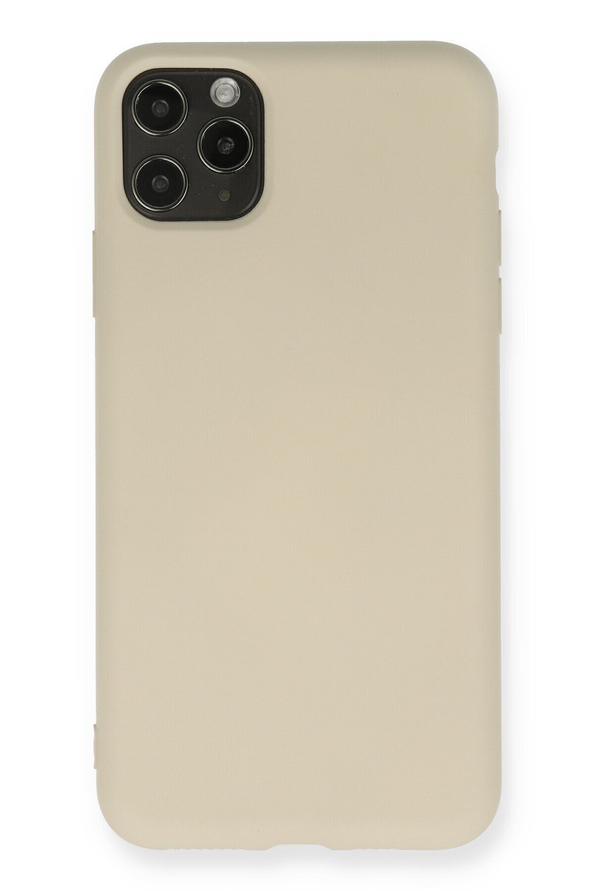 cepmoda iPhone 11 Pro Max Uyumlu Telefon Kılıfı - Lansman, iÇi Süet/Kadife, Soft - BEJ
