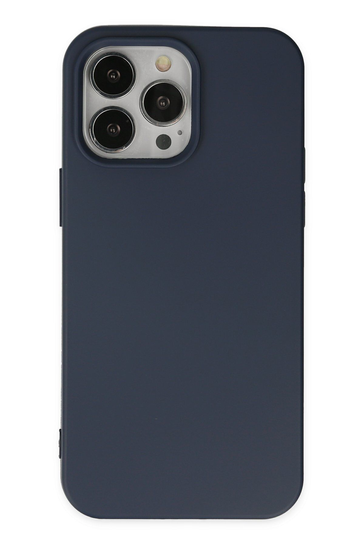cepmoda iPhone 14 Pro Max Uyumlu Telefon Kılıfı - Lansman, iÇi Süet/Kadife, Soft - LACİVERT