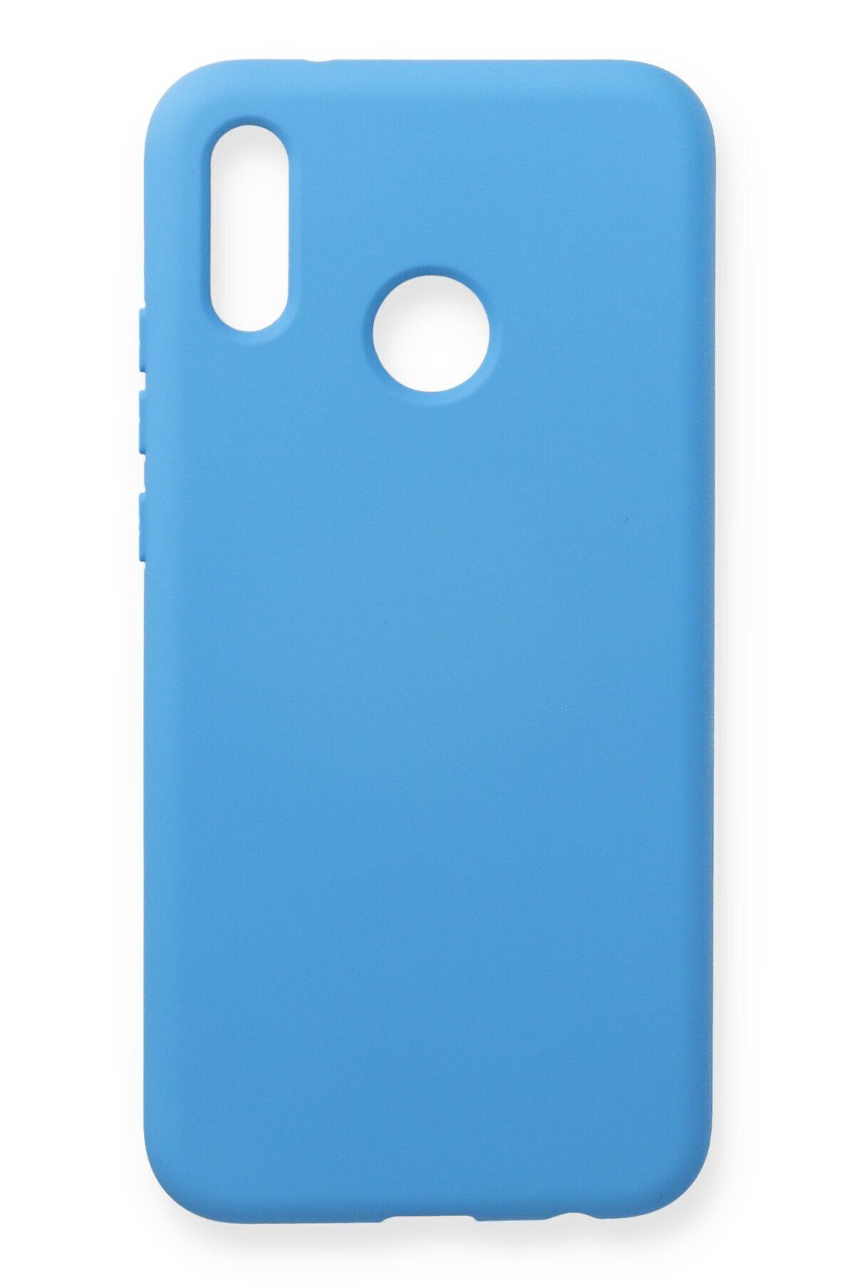 cepmoda Huawei P20 Lite Uyumlu - Cpmd içi kadife Soft-Nano Doku Kapak/Kılıf - MAVİ